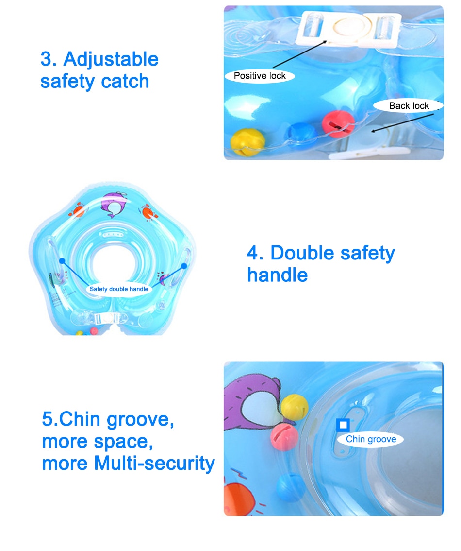 Music Baby Neck Float Swimming Newborn Children's Float Baby Pump Mattress Pool Swim Wheel For 0-24m Kids Swim Pool Accessories